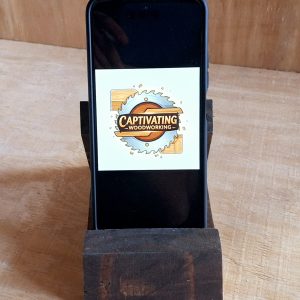 Dark Brown Triangle cell phone stand